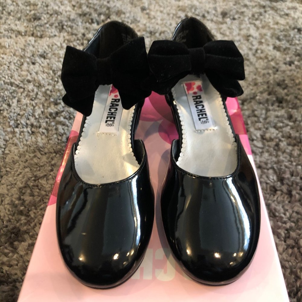 Girls Rachel Black Patent Dress Shoe